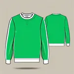 long-sleeved bright green crew-neck sweater image